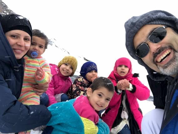Ali Husayni with his family